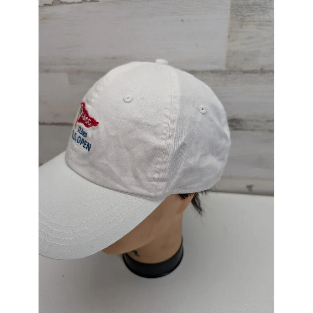 Ahead Hat Cap Strap Back One Size White 123rd US Open Embroidered Mens